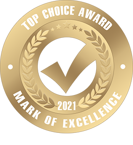 top choice award mark of excellence badge